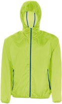 SOLS Unisex Shore Water Resistant Packaway Windbreaker Jacket (Neon Groen)