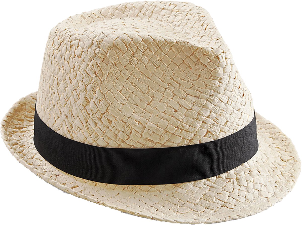 Beechfield Unisex Strofestival Trilby Hat (Natuurlijk)