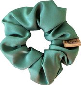 Ellastiek Scrunchie Satijn Groen - Haarelastiekjes - Haar Accessoires Vrouwen - Wokkels - Scrunchies - Haarelastiekjes Scrunchie - Luxe kwaliteit - Handgemaakte in Nederland - Haar