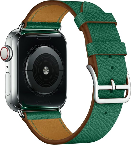Bracelet Apple Watch en cuir de By Qubix - 42mm / 44mm - Vert - Convient à  toutes les... | bol