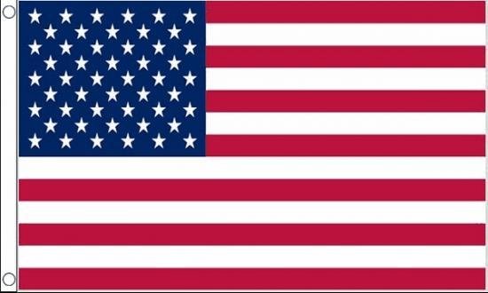 USA vlag - 2x stuks - 60 x 90 cm - polyester - klein formaat - voor binnen en buiten - Landen feestartikelen