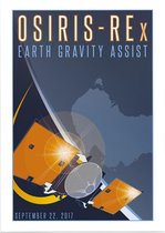Earth Gravity Assist 2017 (Osiris-Rex), NASA Science - Foto op Forex - 90 x 120 cm