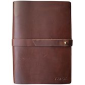Vultera Leren Notitieboek A5 met ringband – Gelinieerd  Hervulbaar en met Lederen kaft - Journal - Notebook - schrijfmap -  To Do Planner - Leer