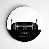 Feyenoord muurcirkel de kuip | wanddecoratie voetbalclubs - 120x120cm, Dibond