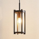 Lucande - Hanglampen buiten - 1licht - drukgegoten aluminium, glas - H: 29.5 cm - E27 - grafiet