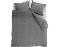 Beddinghouse Dekbedovertrek Basic Grey Lits-jumeaux