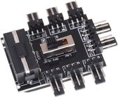 Pc Ide Molex 1 Tot 8 Way Splitter 3-Pin Cooling Fan Hub Power Socket Adapter