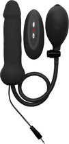 Inflatable Vibrating Silicone Dong - Black - Butt Plugs & Anal Dildos - Inflatable