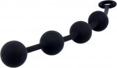 EXCITE Large Silicone Anal Beads - Black - Anal Beads -