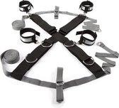 Keep Still Over The Bed Cross Restraint - Black - Handcuffs -