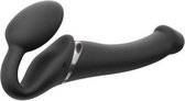 Strap On Me - Strapless Vibrerende Voorbind Dildo - Maat M - Zwart - Sextoys - Vibrators