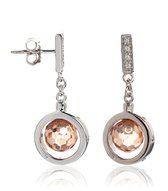 Boucle d'oreille Orphelia Boule de Zirconium Champagne Argent Sterling 925