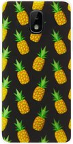 - ADEL Siliconen Back Cover Softcase Hoesje Geschikt voor Samsung Galaxy J3 (2018) - Ananas