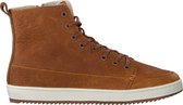 HUB Base Hoge sneakers - Leren Sneaker - Dames - Cognac - Maat 38