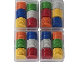 Fiches 25 mm – 240 Stuks in Box – Assorti Kleuren – Pokerfiches, Spelchips & Casino Accessoires – Geschikt voor Poker, Roulette, Blackjack, Thuiscasino, Gezelschapsspellen & Bordspellen – Longfield Games