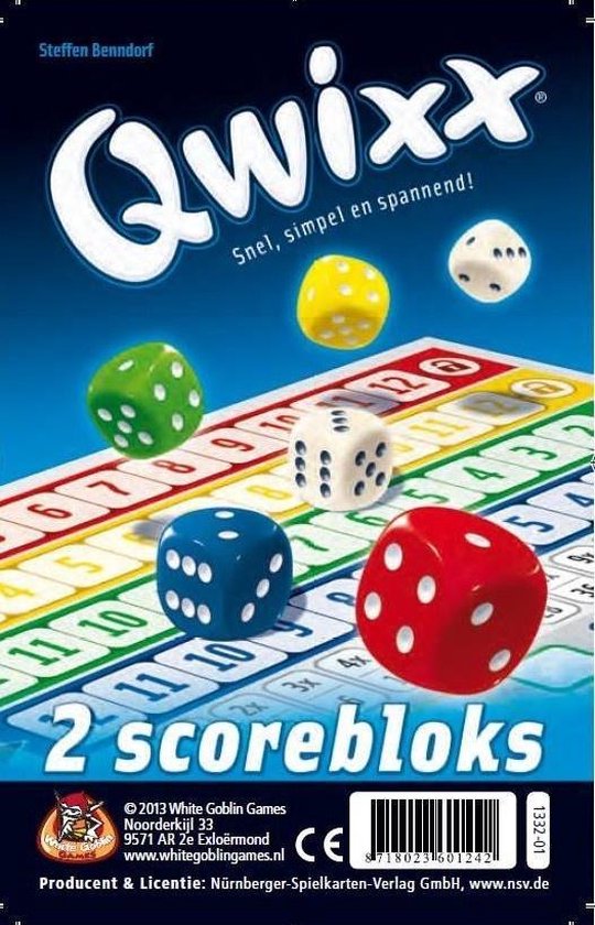 Qwixx Blocks - Scoreblocks - White Goblin Games