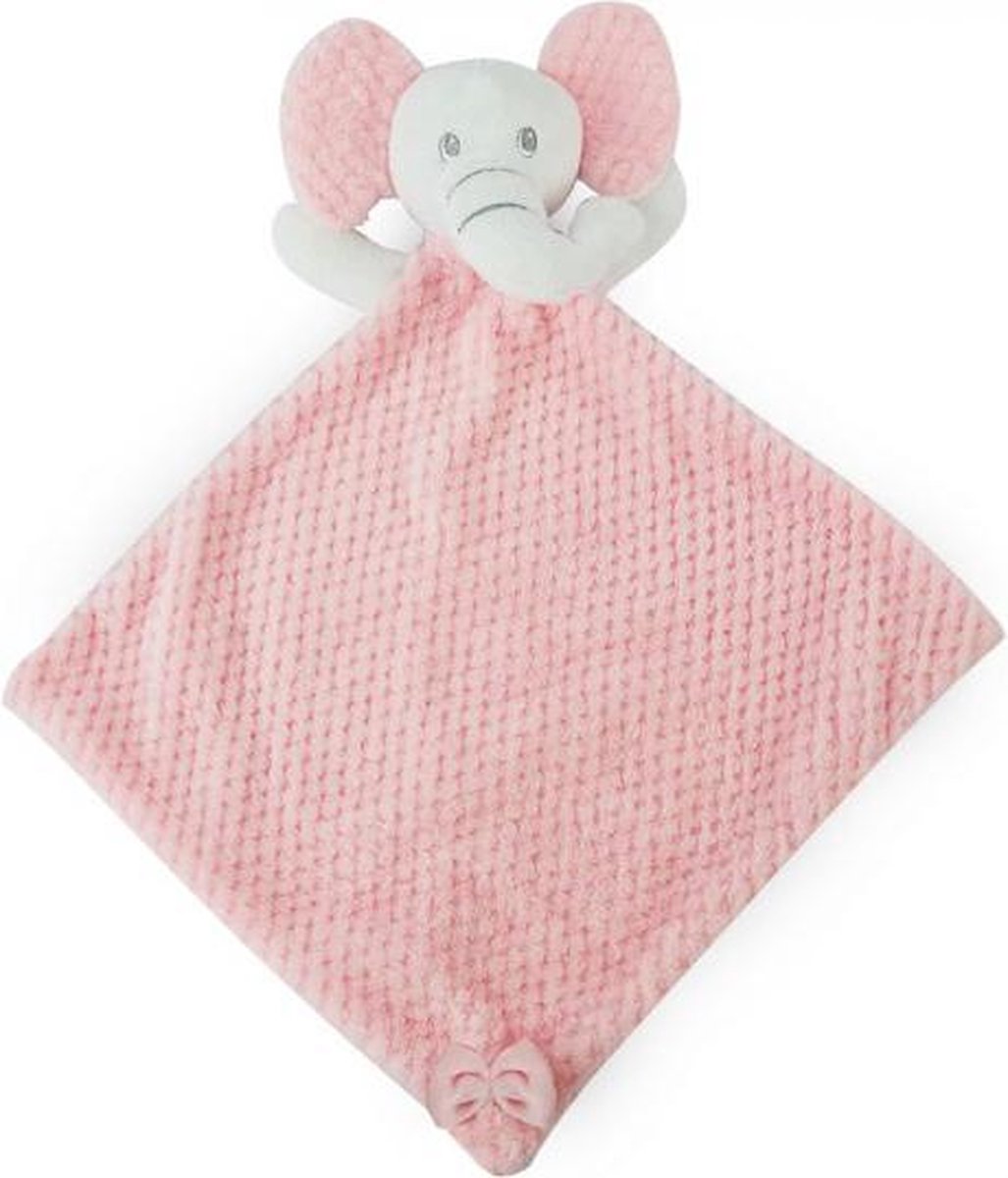 Soft Touch - Knuffeldoekje - Olifant - 36 Cm - Polyester - Roze