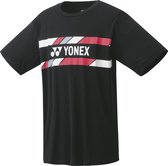 Yonex Tennisshirt Heren Lyocell/polyester Zwart Maat M