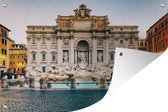 Muurdecoratie Fontein - Italië - Rome - 180x120 cm - Tuinposter - Tuindoek - Buitenposter