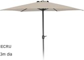 Parasol 3 meter met draaimech Ecru