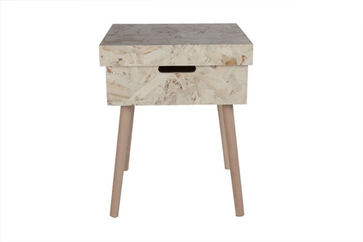 Cosy & Trendy Bijzettafel Doos Met Deksel 36x36xh45cm Beige