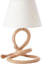 BRILLIANT lamp, Sailor tafellamp naturel/wit, touw/textiel, 1x A60, E27, 40W, normale lampen (niet meegeleverd), A++