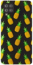 ADEL Siliconen Back Cover Softcase Hoesje voor Samsung Galaxy A12/ M12 - Ananas