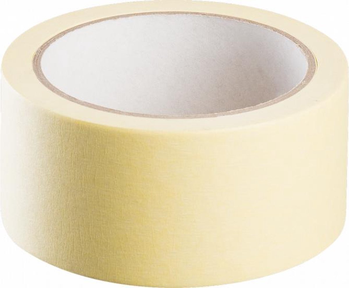 Kaem - Papieren Schilderstape - 48mm x 30m - Geel - Hittebestendig