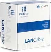 DANICOM CAT6A S/FTP 100 meter internetkabel op rol stug - LSZH (Eca) - netwerkkabel