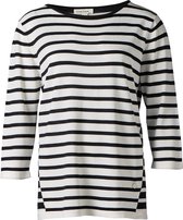 Dames trui offwhite/zwarte strepen | Maat M/L