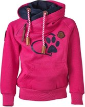 Kindertrui fuchsia met hart en poot | Maat 164/14Y