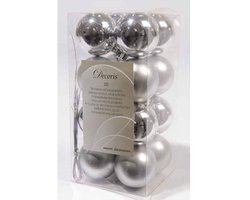 Decoris kerstballen – 16 stuks – kunststof - 4cm