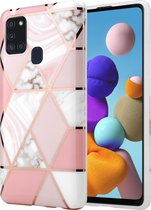 ShieldCase Pink Pattern Samsung A21s hoesje - roze
