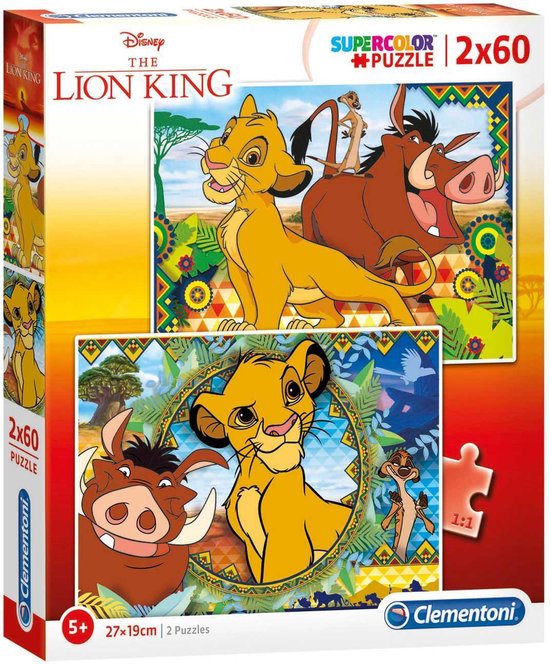 Clementoni 21604 2 puzzles 60 pièces le Roi Lion disney