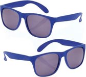 10x stuks voordelige blauwe party zonnebrillen - Verkleedbrillen - Voor volwassenen