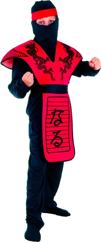 "Rode ninja kostuum voor jongens - Kinderkostuums - 104/116"
