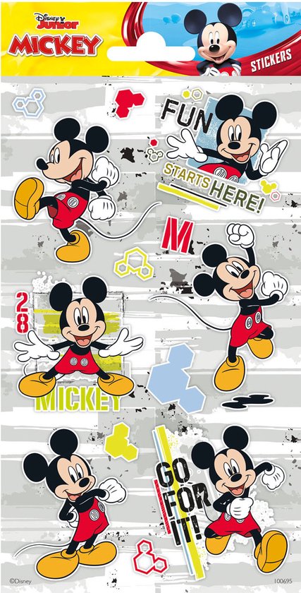 Funny Products Autocollants Mickey Mouse 20 X 10 Cm Papier 13 Pièces | bol