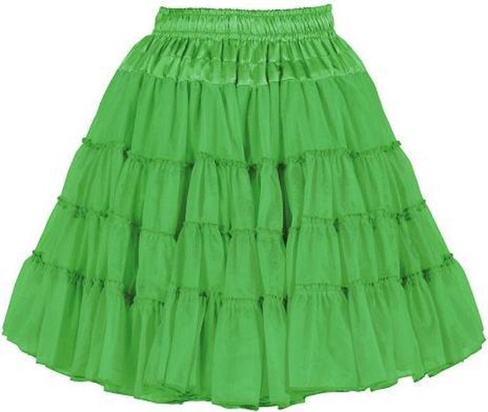 Luxe Petticoat - Groen - 2 Laags - Carnavalskleding - One Size - Volwassen Maat