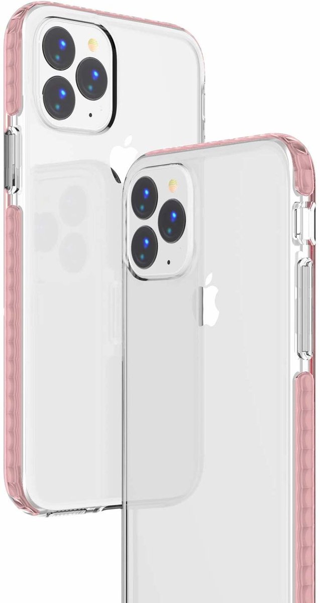 iPhone 11 Pro Max Anti Shock Hoesje - Rose goud En Transparant - van Bixb