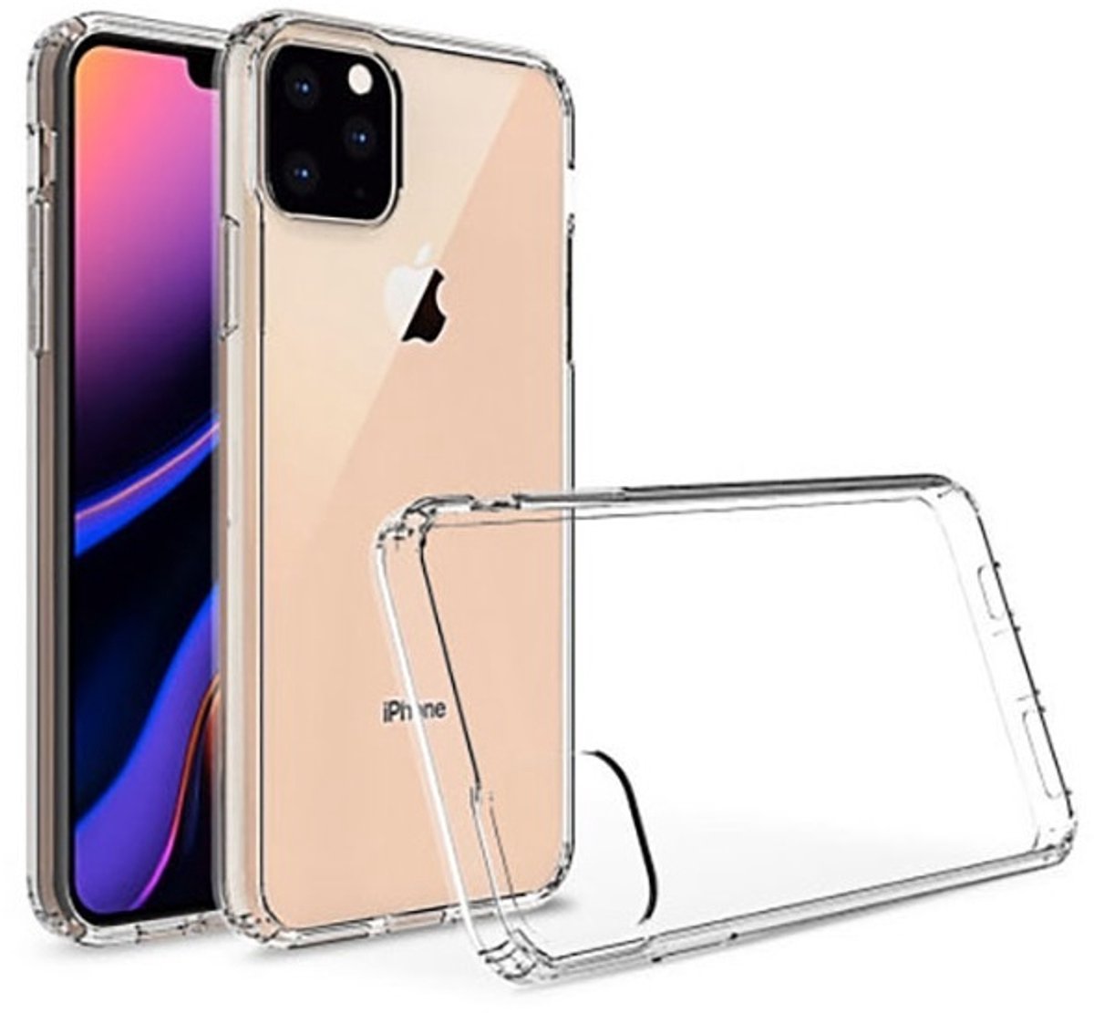 iPhone 11 Pro Max Back Cover Stevige Randen - Transparant - van Bixb