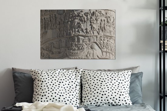 Colonne Trajane de l'Empire romain 90x60 cm - Tirage photo sur toile (Décoration murale salon / chambre)