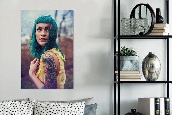 Art corporel sur le bras d'une jeune femme toile 60x90 cm - Tirage photo sur toile (Décoration murale salon / chambre)