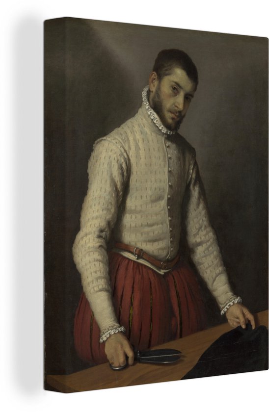 Tailor - peinture de Giovanni Battista Moroni 30x40 cm - petit - Tirage photo sur toile (Décoration murale salon / chambre)