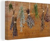 Tableau sur toile Herbes séchées - 180x120 cm - Décoration murale XXL
