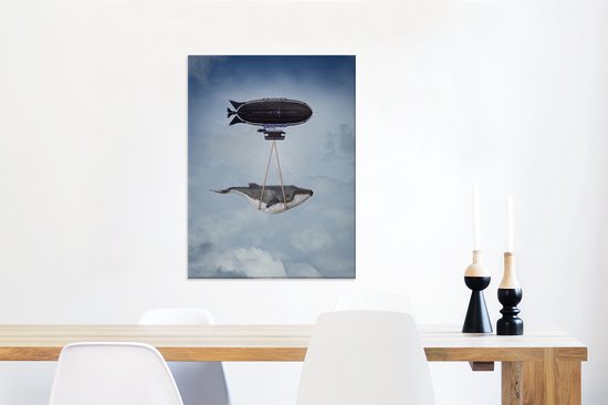 Zeppelin traîne toile de baleine 2cm 60x80 cm - Tirage photo sur toile (Décoration murale salon / chambre)