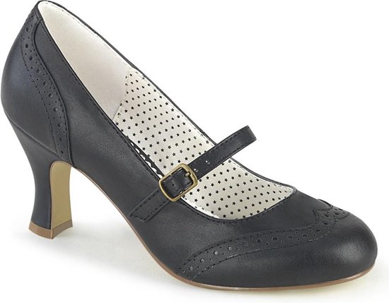 Pin Up Couture Hoge hakken shoes- FLAPPER-32 Zwart