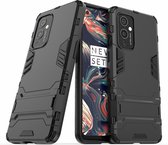 Armor Kickstand Back Cover - OnePlus 9 Hoesje - Zwart