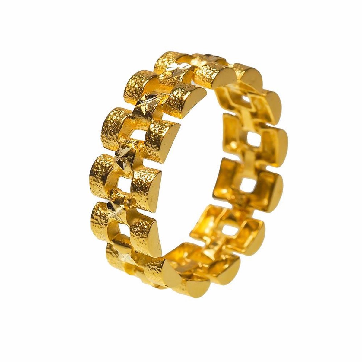 Surinaamse Rolex schakel ring 18 karaat goud maat 60 | bol.com