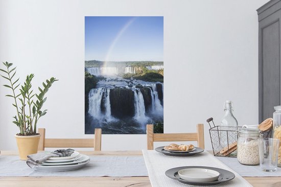 Stickers muraux - Film autocollant - Arc-en-ciel sur les chutes d'Iguaçu au Brésil - 60x90 cm - Film adhésif - Stickers muraux Chambre d'enfant - Papier peint autocollant - Papier peint autocollant - Film autocollant