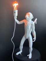 Staande apenlamp wit 55 cm hoog